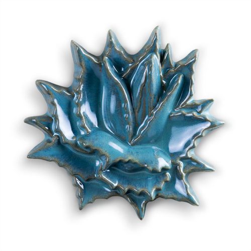 Agave Rosette Tile Small Turquoise