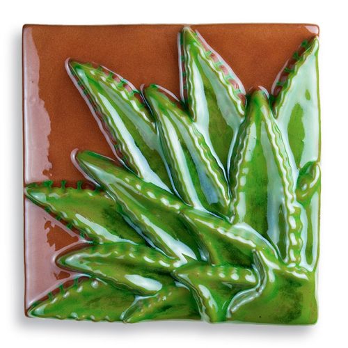 Agave Tile Medium Terracotta