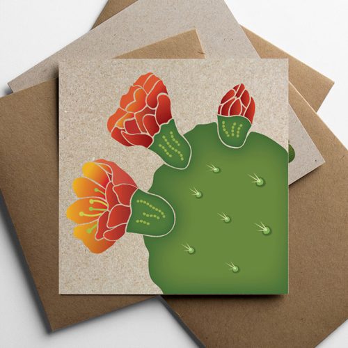 Blooming Prickly Pear Note Cards