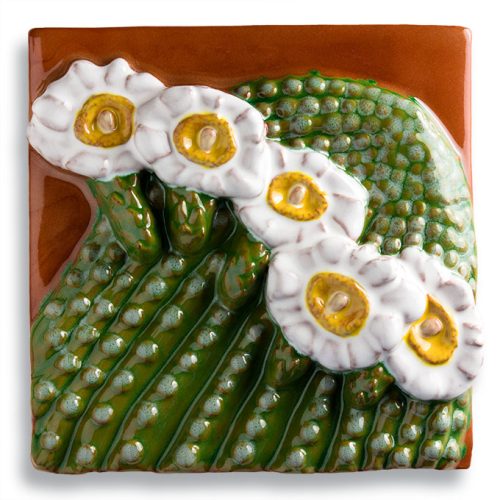 Blooming Saguaro Tile Medium Terracotta