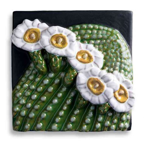 Blooming Saguaro Tile MED BLK