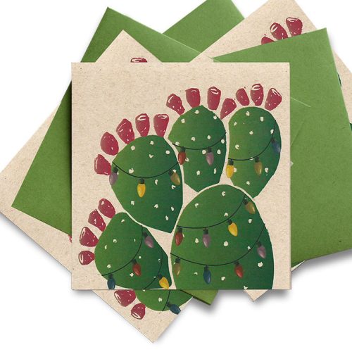 Prickly Pear Cactus Holiday Note Cards