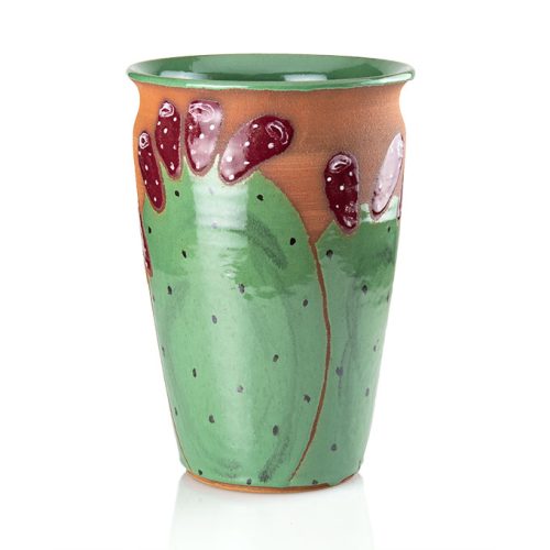 Prickly Pear Vase w Fruit 12"