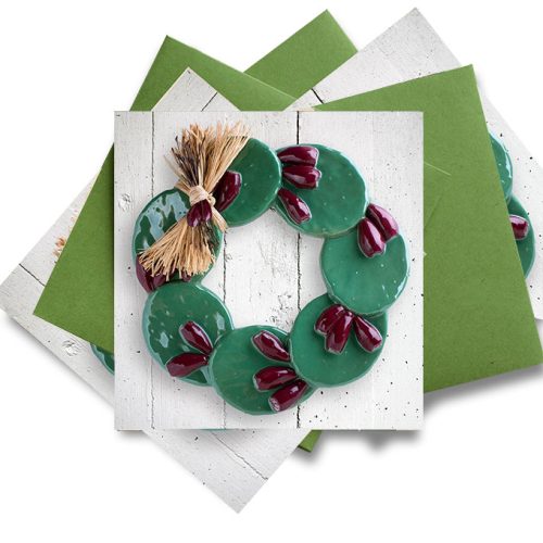 Prickly Pear Wreath Note Cards